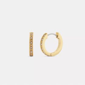 Aretes de aro con perlas