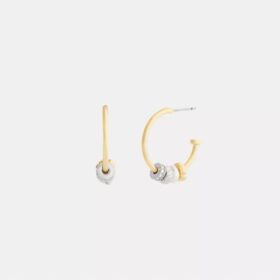 Aretes de aro con rondelles mixtas
