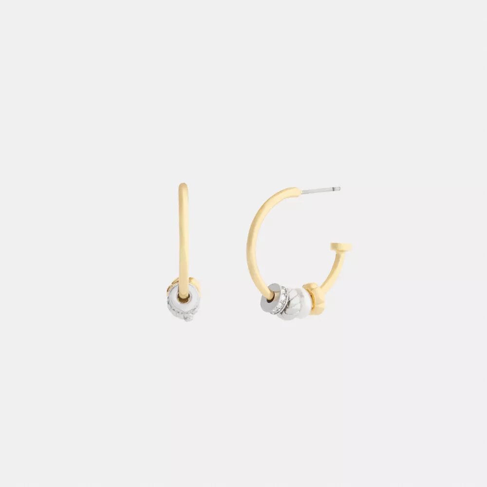 Aretes de aro con rondelles mixtas