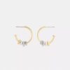 Aretes de aro con rondelles mixtas