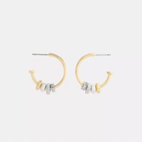 Aretes de aro con rondelles mixtas