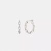 Aretes de aro pequeño con eslabones en forma de C