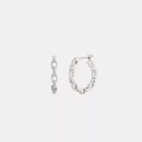 Aretes de aro pequeño con eslabones en forma de C