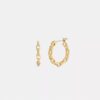 Aretes de aro pequeño con eslabones en forma de C