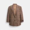 Blazer de un solo pecho con diseño de cuadros «Signature C»
