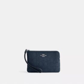 Bolsa de pulsera con cremallera en esquina en jacquard Signature