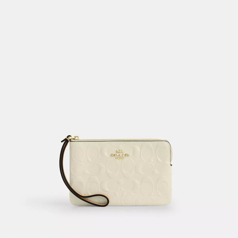 Bolsa de pulsera con cremallera en las esquinas en cuero exclusivo