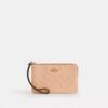 Bolsa de pulsera con cremallera en las esquinas en cuero exclusivo