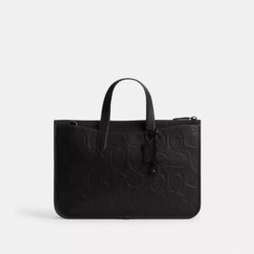 Bolsa de trabajo Isaac en cuero Signature Maxi