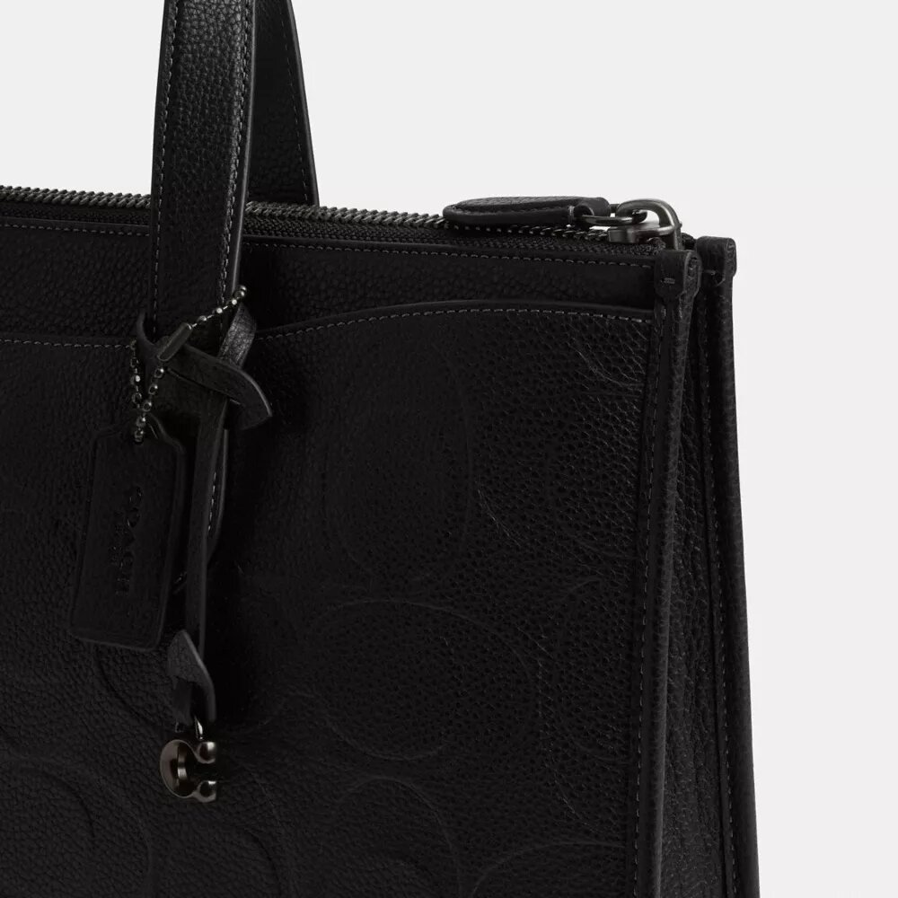 Bolsa de trabajo Isaac en cuero Signature Maxi