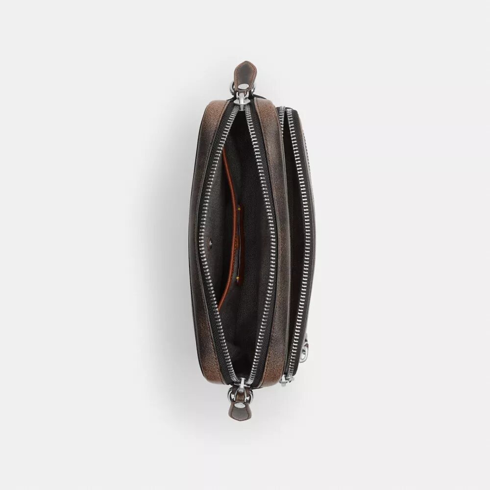 Bolso bandolera Dakota en cuero desgastado