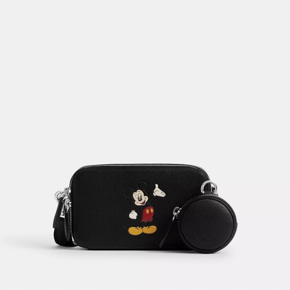 Bolso bandolera delgado Charter de Disney X Coach con Mickey Mouse
