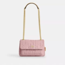Bolso bandolera Elodie 18 en denim desgastado con acolchado