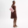 Bolso bandolera Elodie en denim desgastado con acolchado