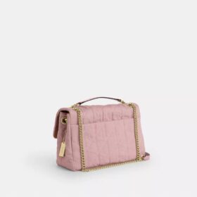 Bolso bandolera Elodie en denim desgastado con acolchado