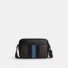 Bolso bandolera Graham en Signature Canvas con rayas universitarias