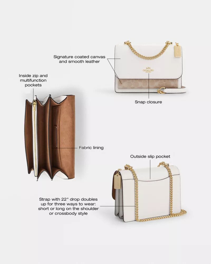 Bolso bandolera Klare en Signature Canvas