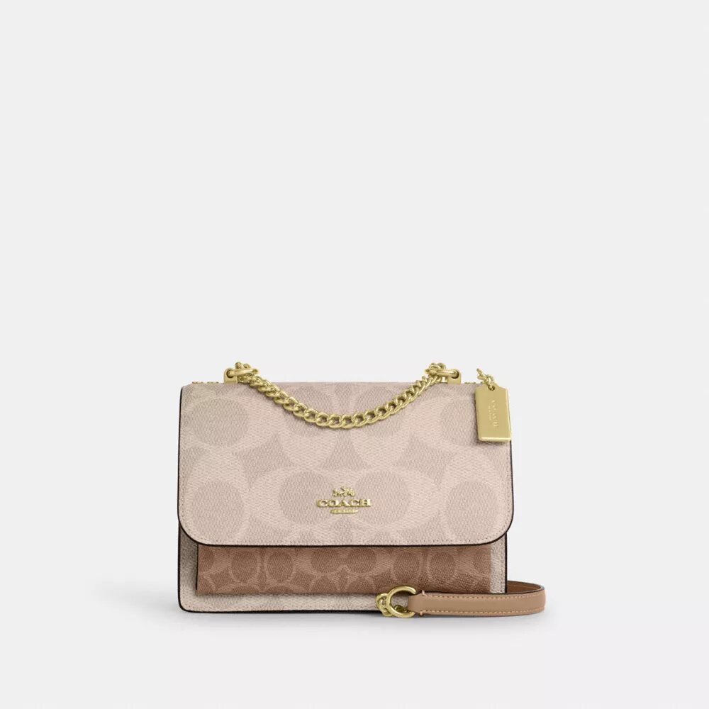 Bolso bandolera Klare en Signature Canvas con diseño en bloques