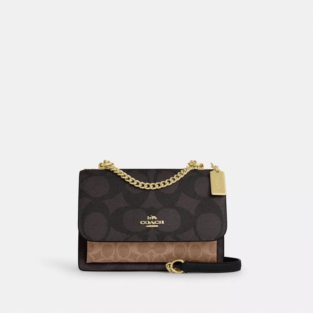 Bolso bandolera Klare en Signature Canvas con diseño en bloques