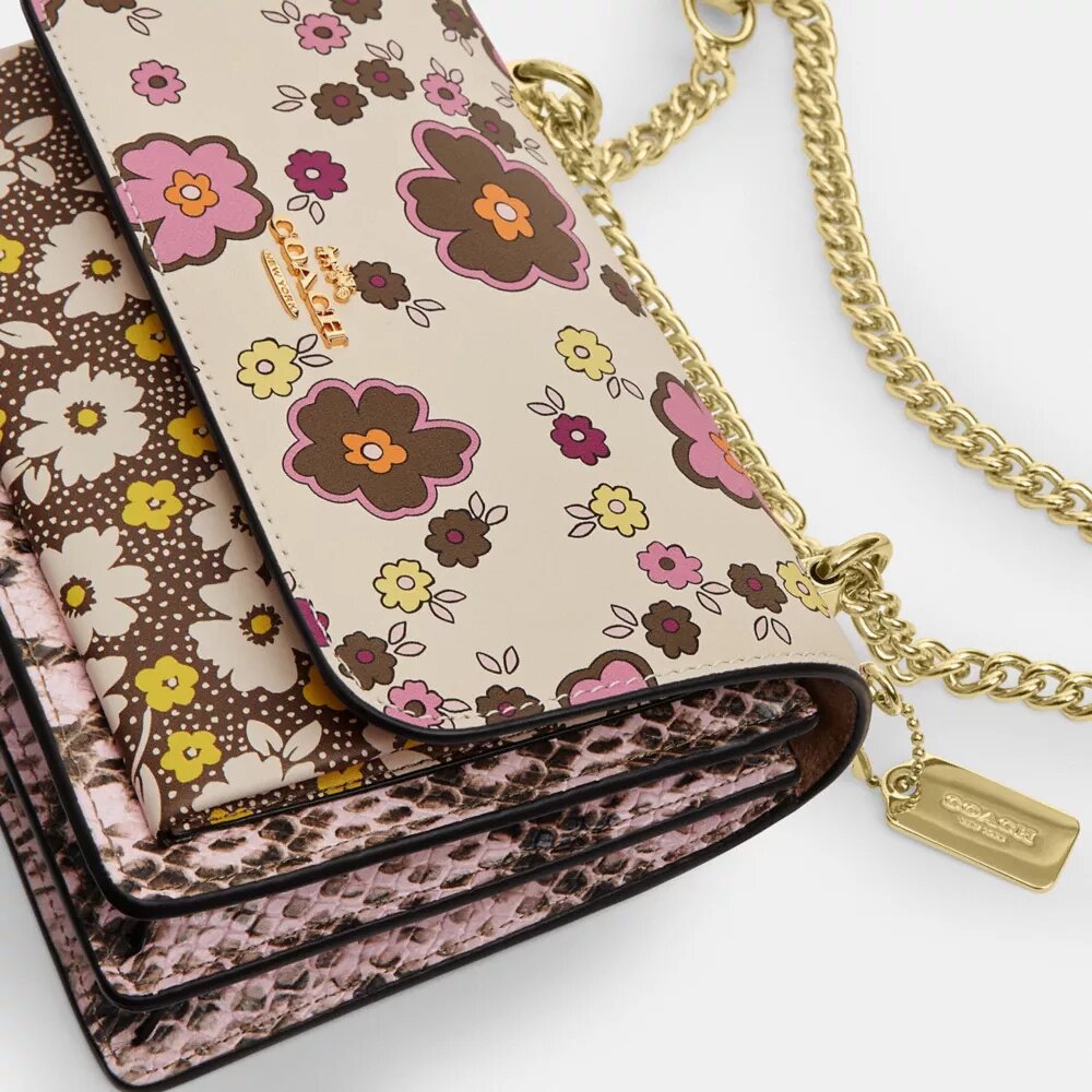 Bolso bandolera Mini Klare con estampado floral