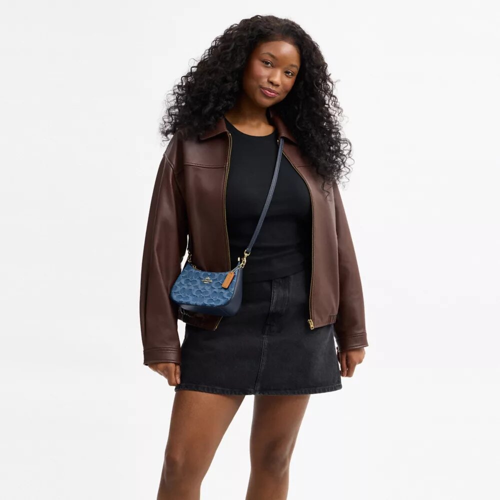 Bolso bandolera mini Teri en denim exclusivo