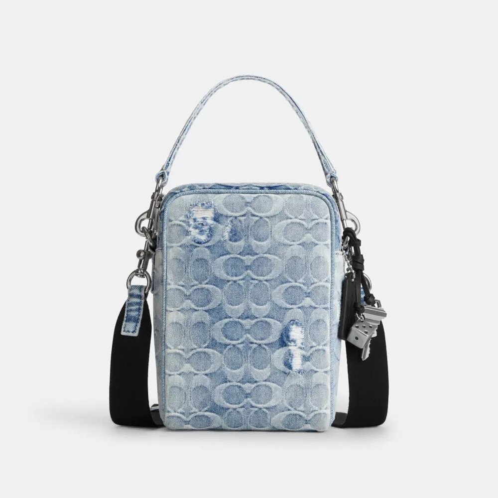 Bolso bandolera Tristan 14 en denim exclusivo Loved con Charms
