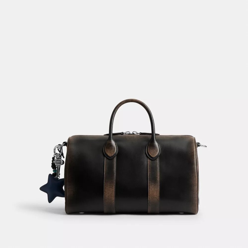 Bolso Compass 35 en cuero desgastado con Charms