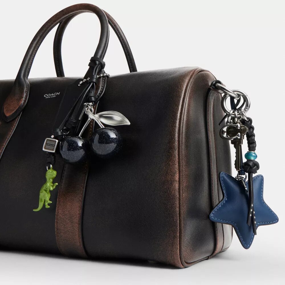 Bolso Compass 35 en cuero desgastado con Charms