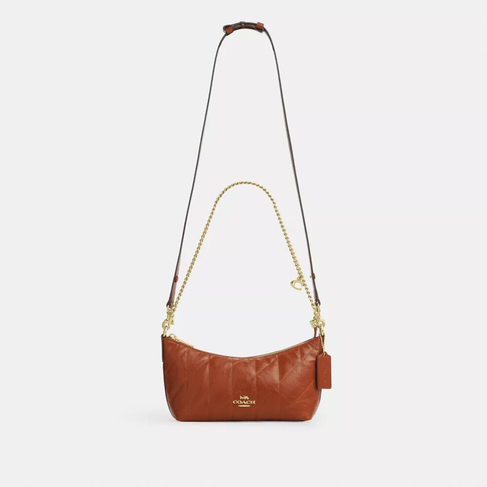 Bolso de hombro Caitlin con acolchado y dije