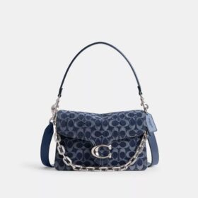 Bolso de hombro «Chain Tabby» en denim emblemático