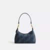 Bolso de hombro Juliet de 25 en denim de algodón regenerativo con acolchado