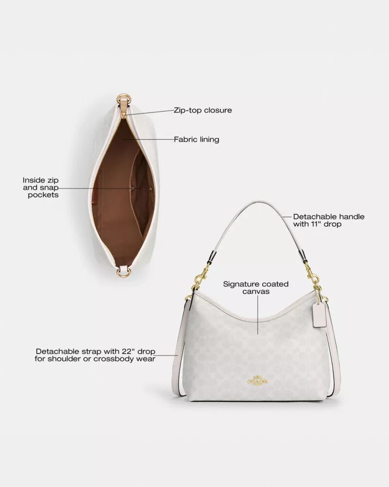 Bolso de hombro Laurel en Signature Canvas