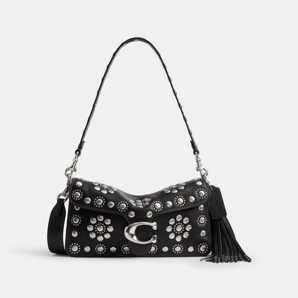 Bolso de hombro Tabby 26 con remaches estilo western