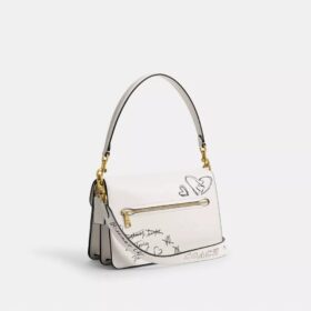 Bolso de hombro Tabby con lengüeta de cadena y estampado Sketch
