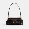 Bolso de hombro Tabby de 20 in de piel de becerro con estampado de leopardo