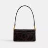 Bolso de hombro Tabby de 20 in de piel de becerro con estampado de leopardo