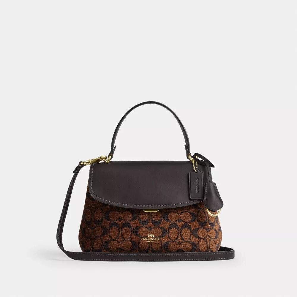 Bolso Emory con asas superiores en chenilla exclusiva