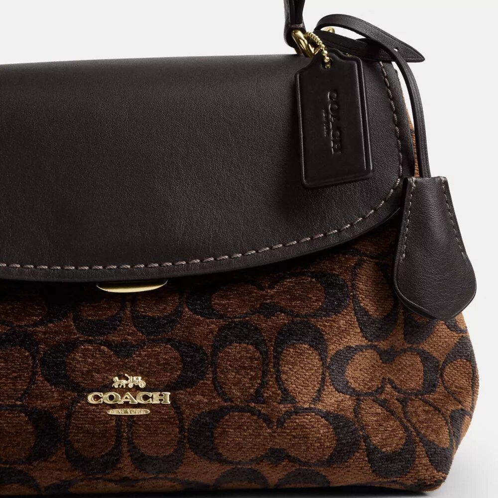Bolso Emory con asas superiores en chenilla exclusiva
