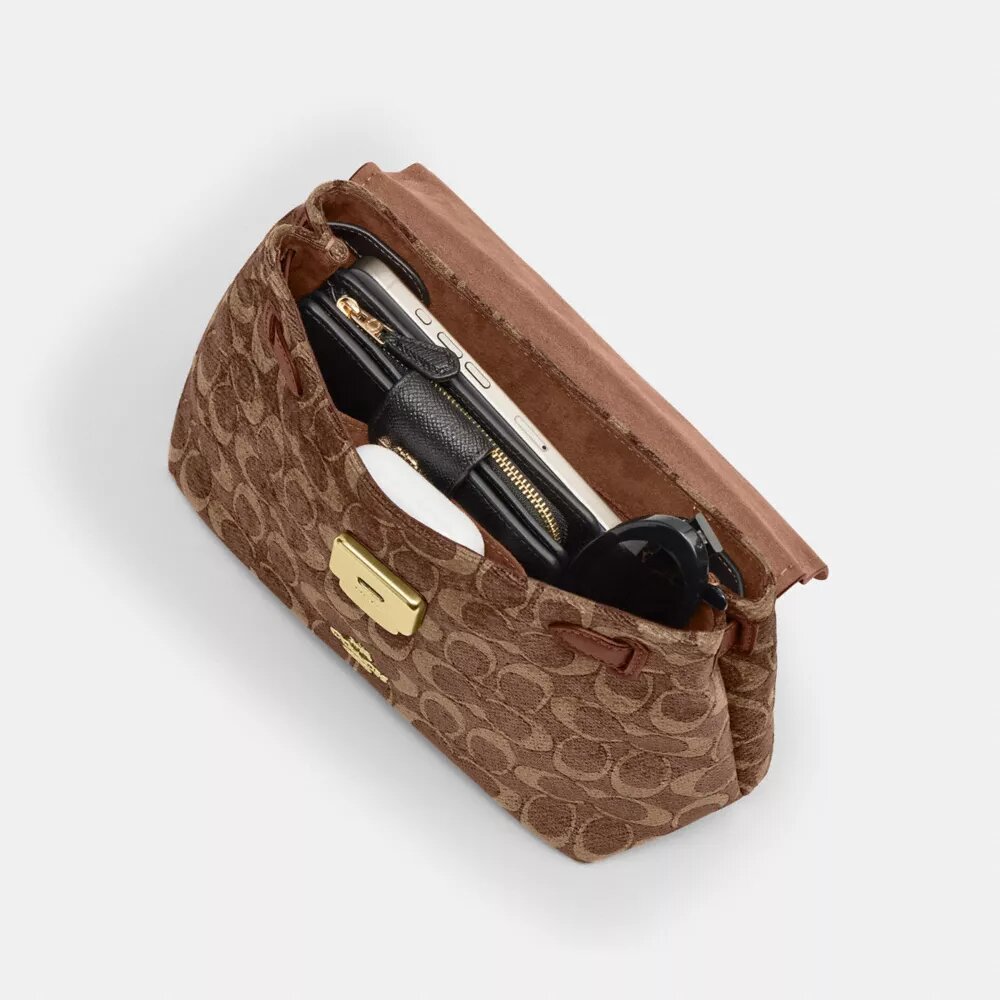 Bolso Emory con asas superiores en chenilla exclusiva