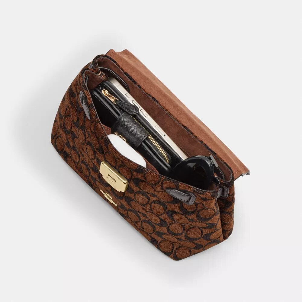 Bolso Emory con asas superiores en chenilla exclusiva
