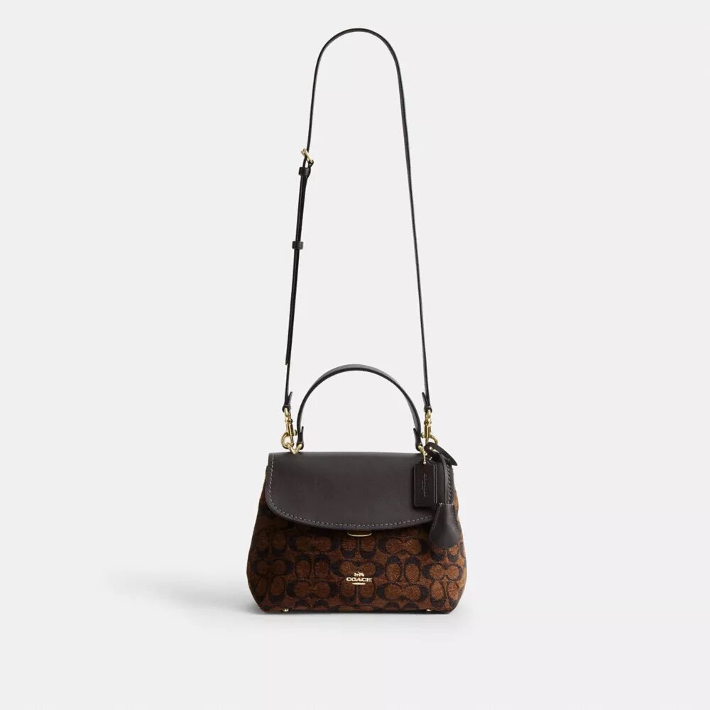 Bolso Emory con asas superiores en chenilla exclusiva