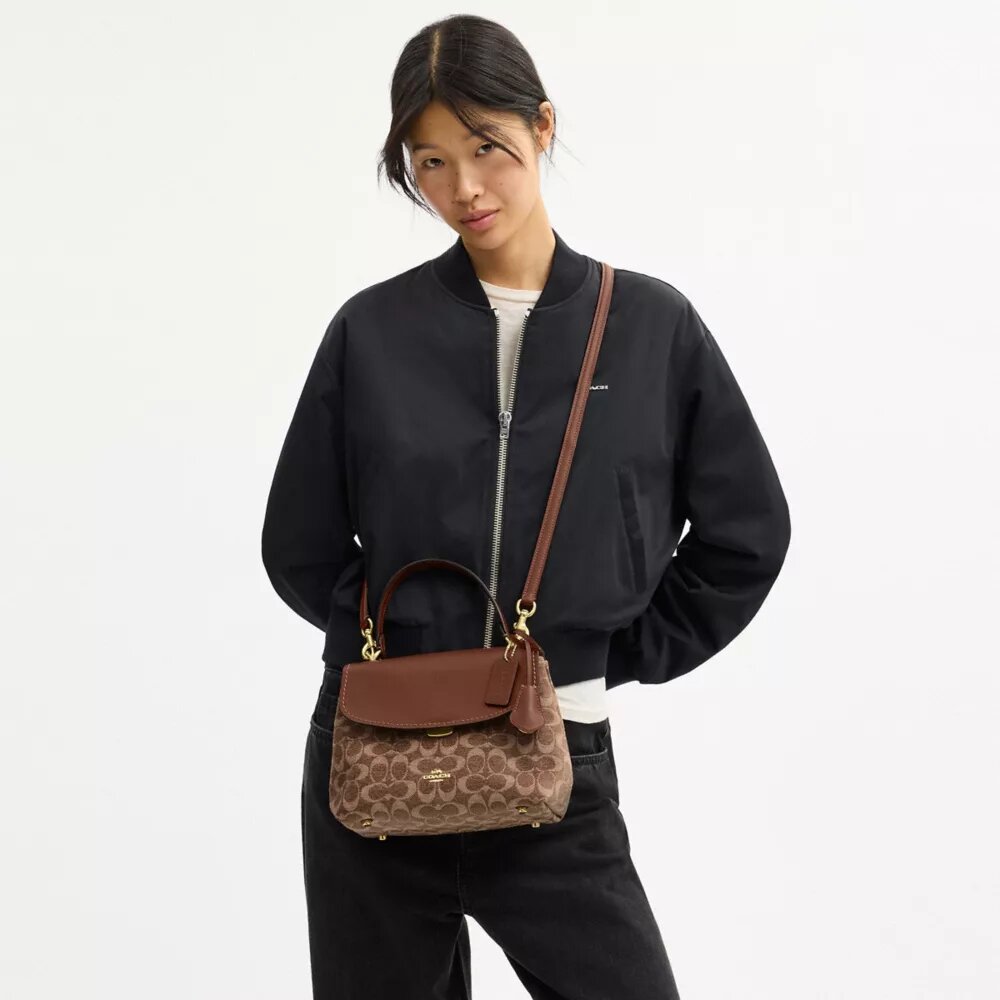 Bolso Emory con asas superiores en chenilla exclusiva