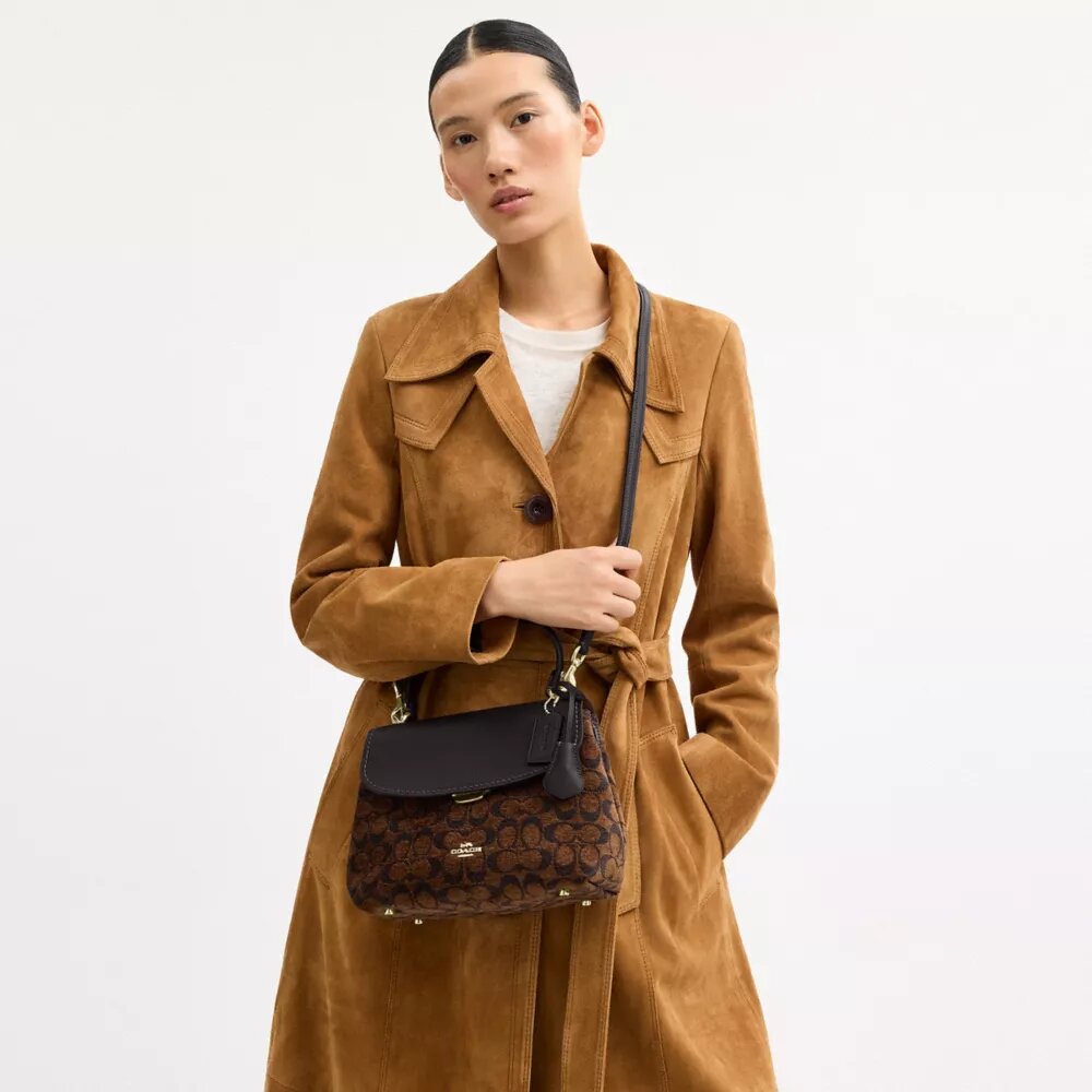 Bolso Emory con asas superiores en chenilla exclusiva