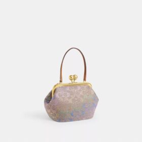 Bolso Kisslock Frame de 16 en jacquard Crystal Signature