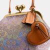 Bolso Kisslock Frame de 16 en jacquard Crystal Signature
