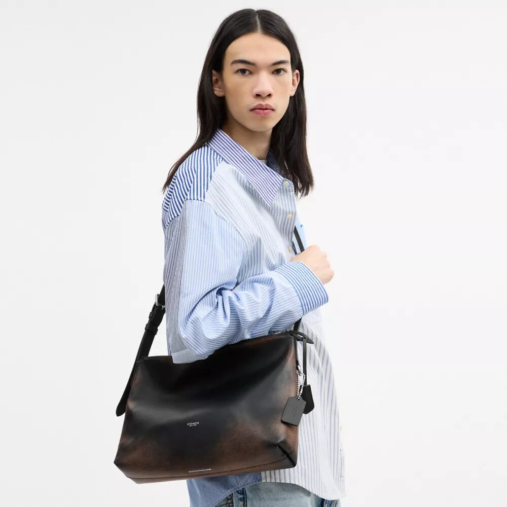 Bolso mensajero Mott 33 en cuero desgastado