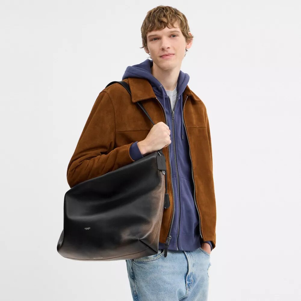 Bolso mensajero Mott en cuero «Loved»