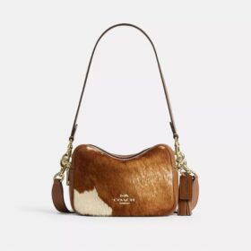 Bolso mini Carey de bandolera en piel de ternero con estampado de vaca