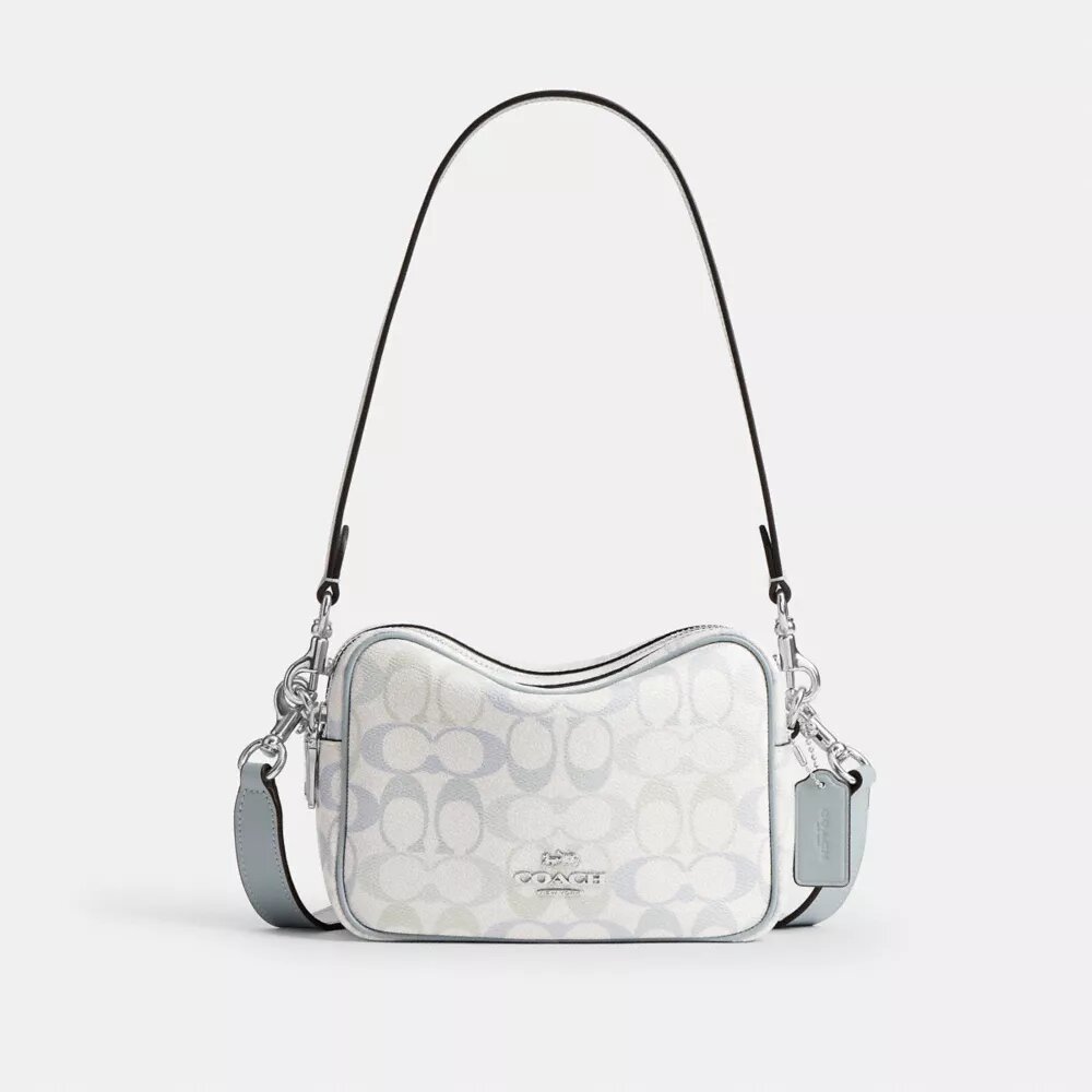 Bolso mini Carey de bandolera en Signature Canvas