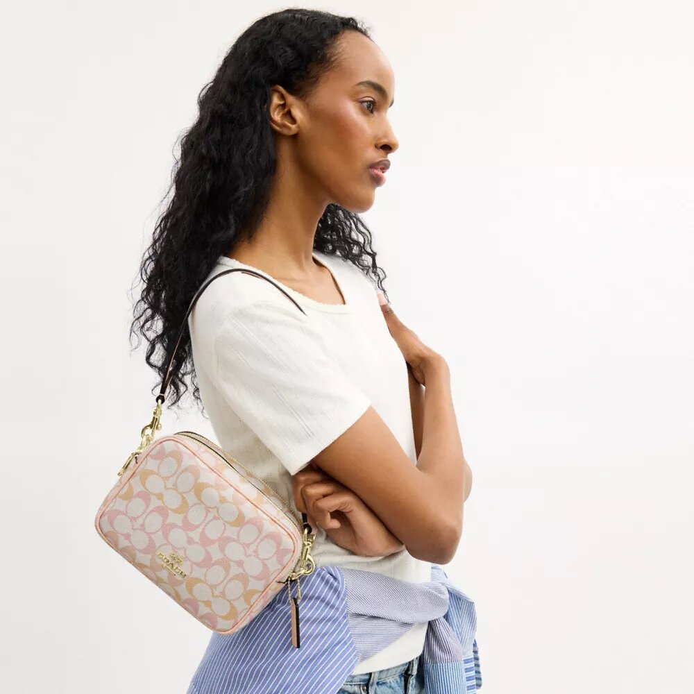 Bolso mini Carey de bandolera en Signature Canvas